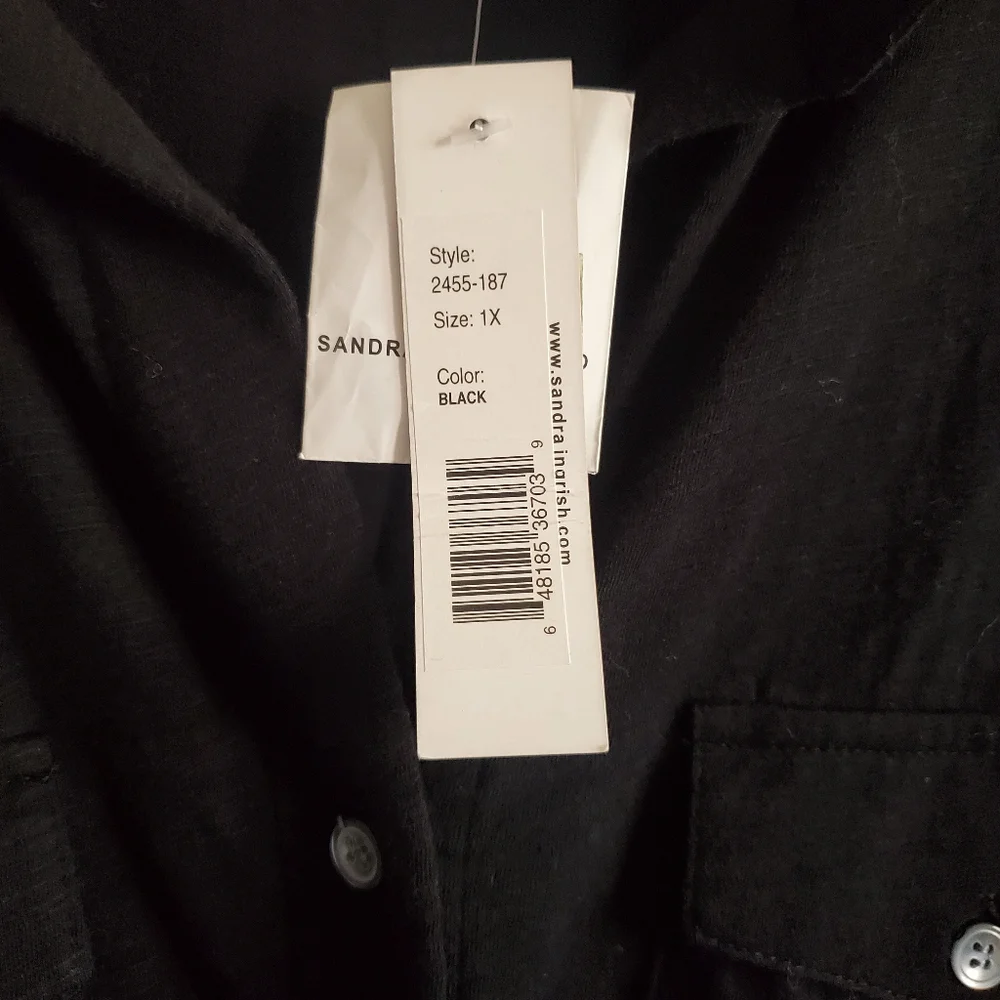 Nordstrom Sandra Ingrish Womens Cotton Button Down Top Size 1X Career Office - Picture 7 of 10